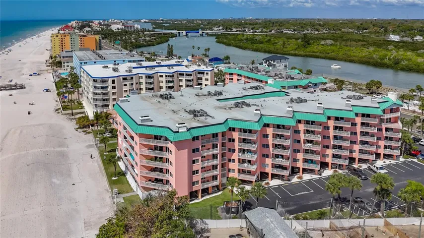 Aerial of Beach Cottage and Indian Shores Beach!