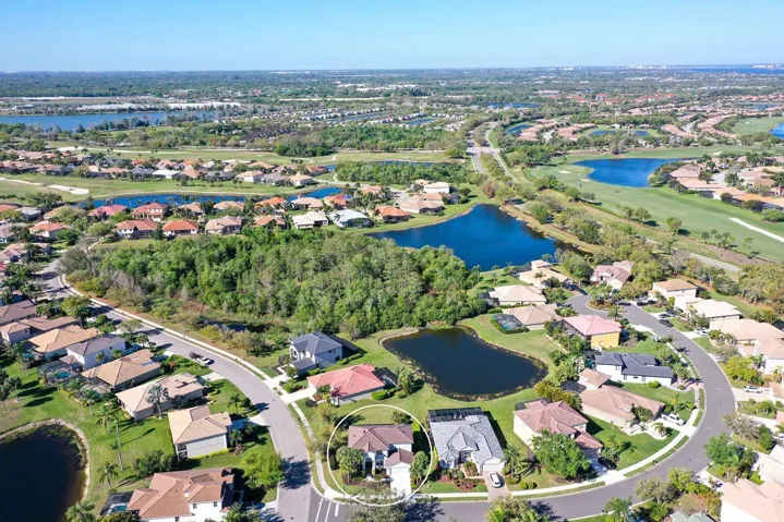 Overhead View Facing West
