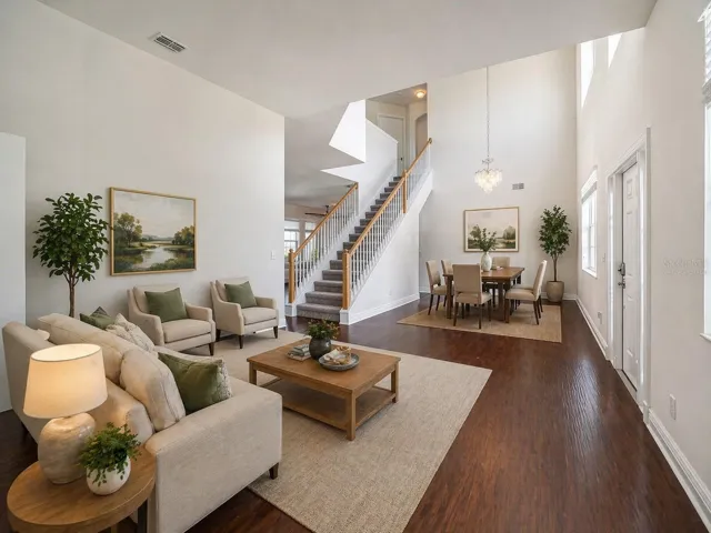 Living Room and Dining Room (Virtually Staged)