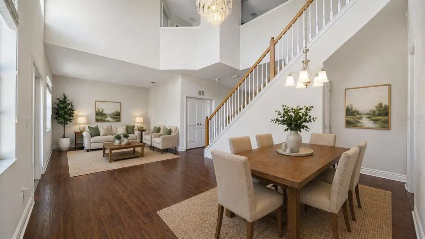 Living Room and Dining Room (Virtually Staged)