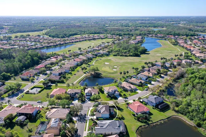 Overhead View Facing South