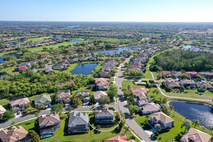 Overhead View Facing East