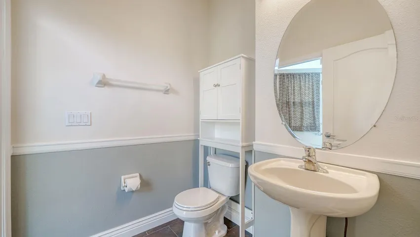 1/2 Bath with Exterior Door to Pool