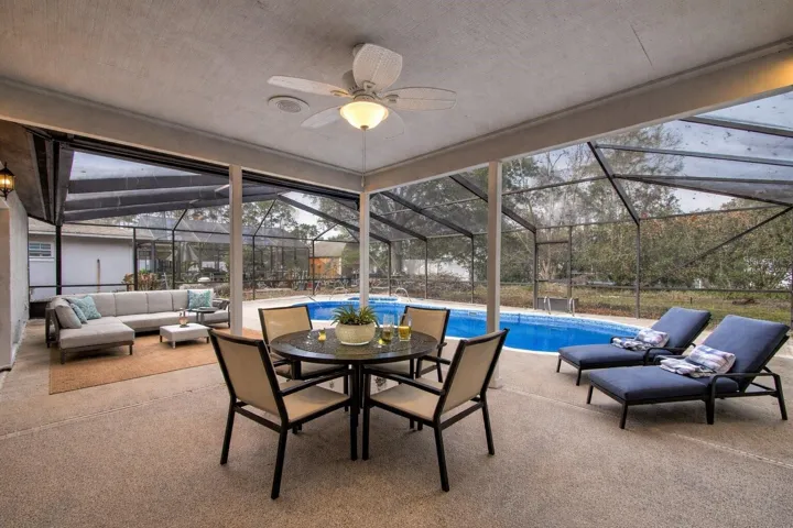 Virtually Staged Pool Area