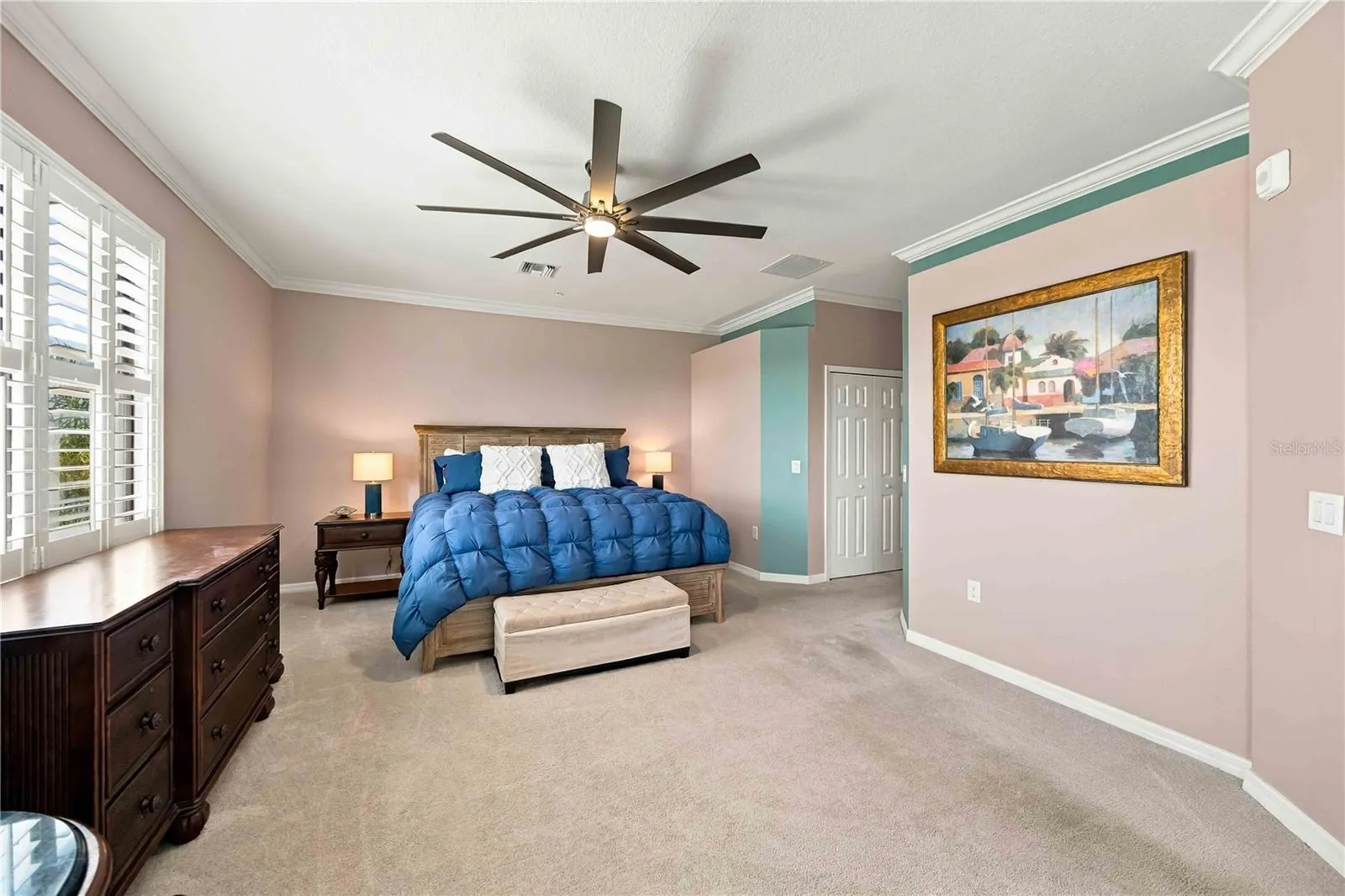 King Bed Dresser, Nightstands, Chair/table for reading and television