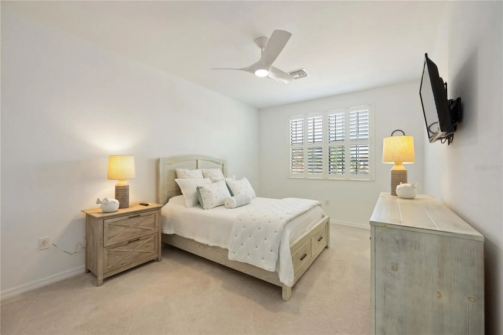 Bedroom 2 - Queen Bed, Television, dresser, night stands