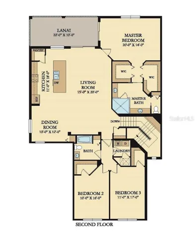 Floor plan, includes 2.5 car garage