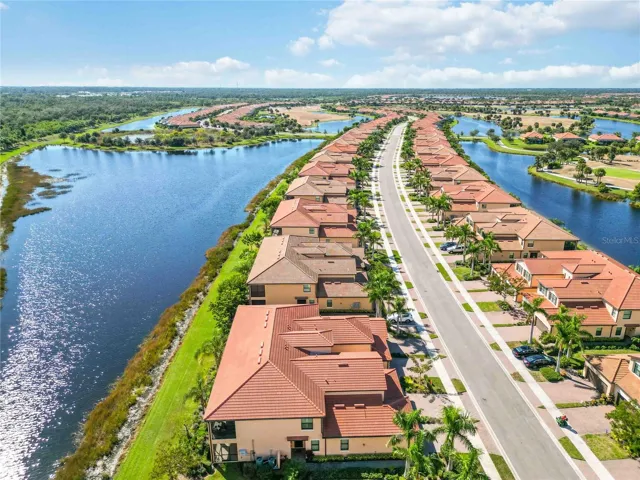Aerial of the condo - on water - view from the lanai
