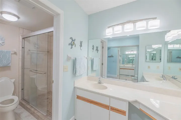 Bathroom off of third bedroom.