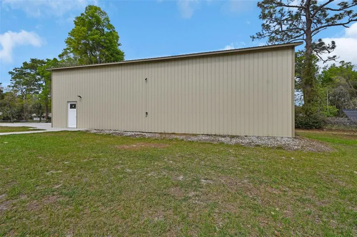 side of outbuilding