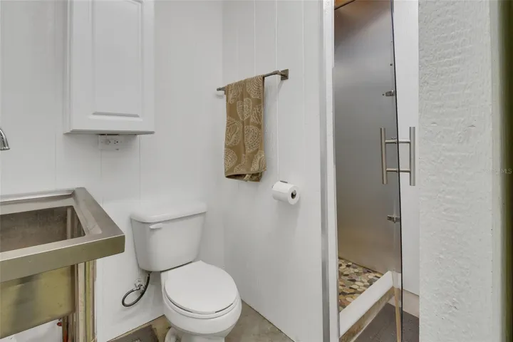 Bathroom inside outbuilding