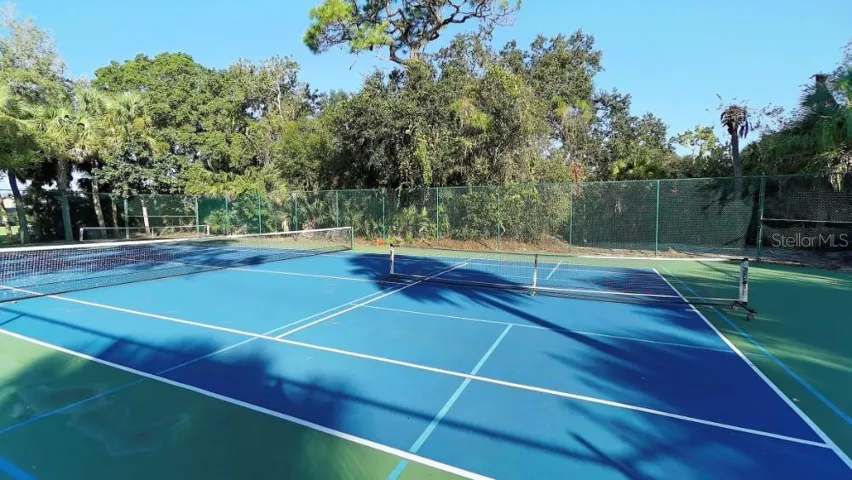 All levels of play are welcome on the popular community pickleball courts.