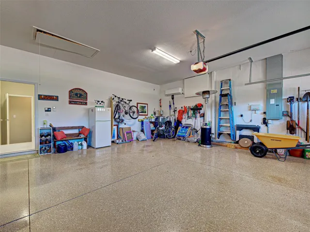 Garage was designed to be deeper (23 feet deep), so can fit a truck, plus all of your toys.