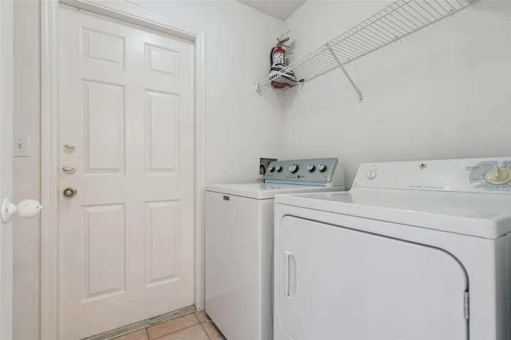 Laundry off the Garage
