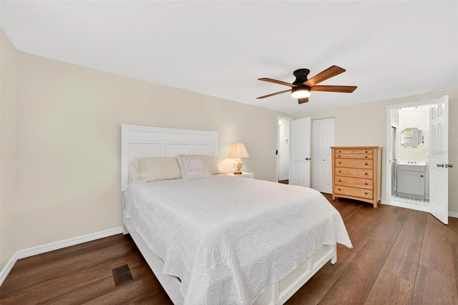 Master bedroom with walk-in closet and ensuite