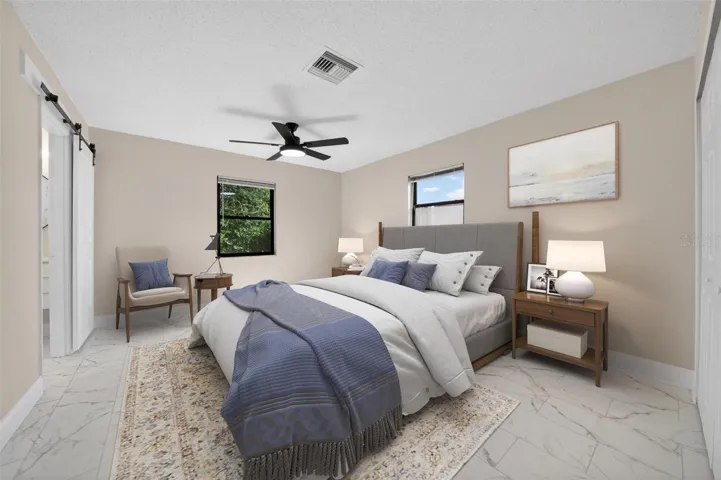 Primary Suite with ensuite bath, Virtually Staged