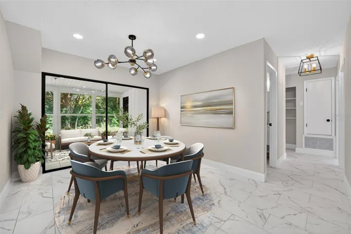 Virtually Staged dining room