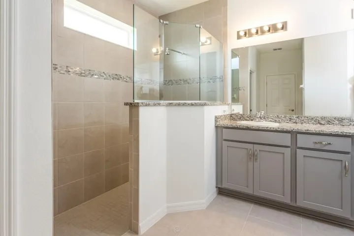 Primary bathroom with shower