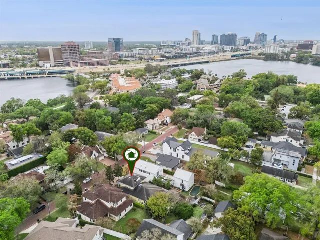 Arial view with lake Ivanhoe and Concord