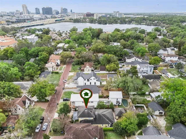 Arial view with lake Concord and downtown Orlando