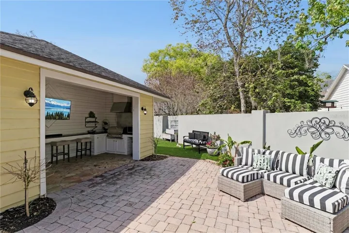 Patio and summer kitchen