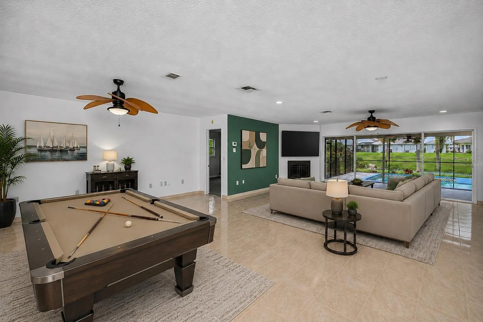 Virtually Staged Bright and Spacious Living