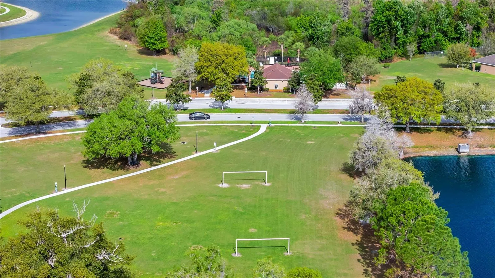 Aerial view of park