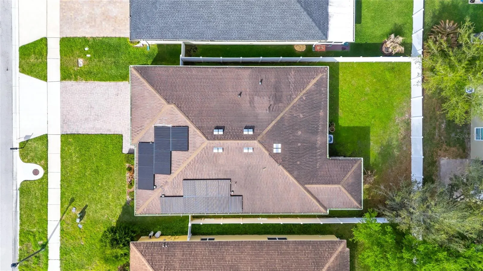 Aerial view of home from above