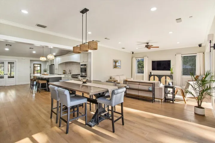 Dining and living room