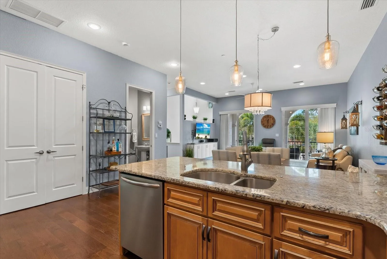 Kitchen with large closet pantry