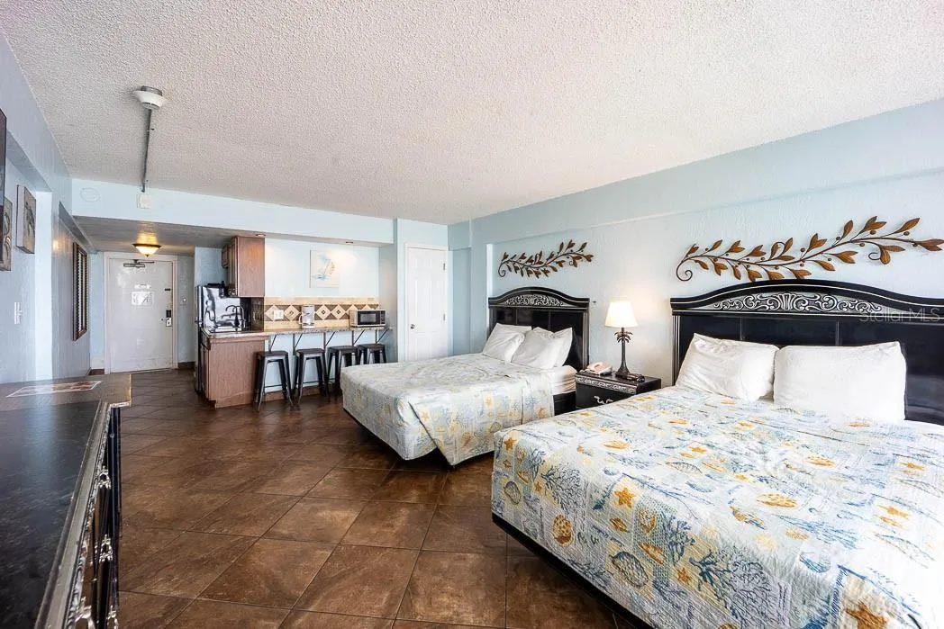 Double Queen Beds and kitchenette