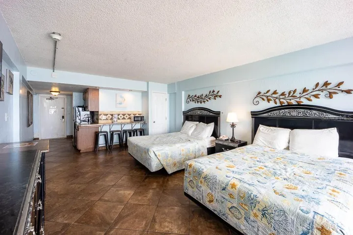 Double Queen Beds and kitchenette