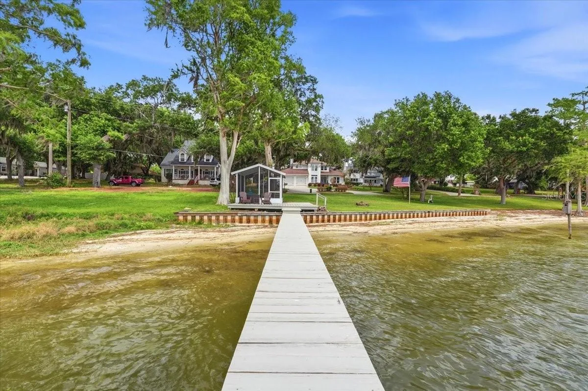 Standing on dock looking back at home
