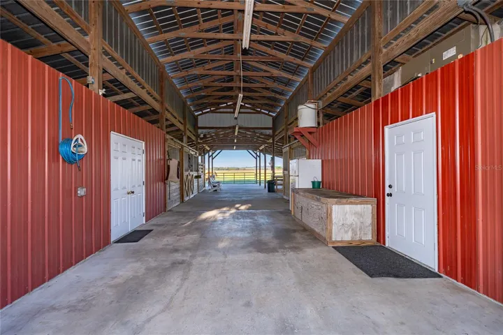 Barn Entrance - Tack Room to the left, 2nd access for apartment on the right.