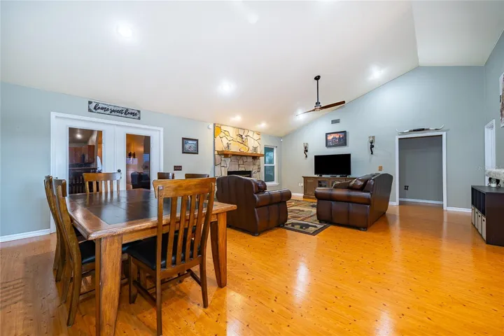 Dining & Living Rooms note doors to Family Room