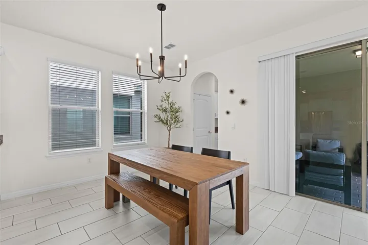 Stylish Light Fixture added to Large Dining Space!