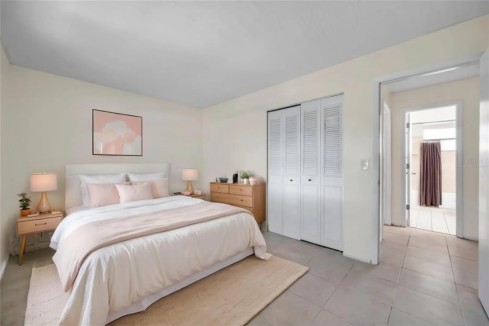 Virtually staged bedroom