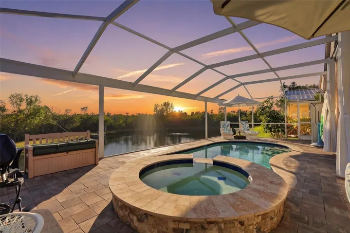 Back Patio Living with Pond Views on a Conservation Area