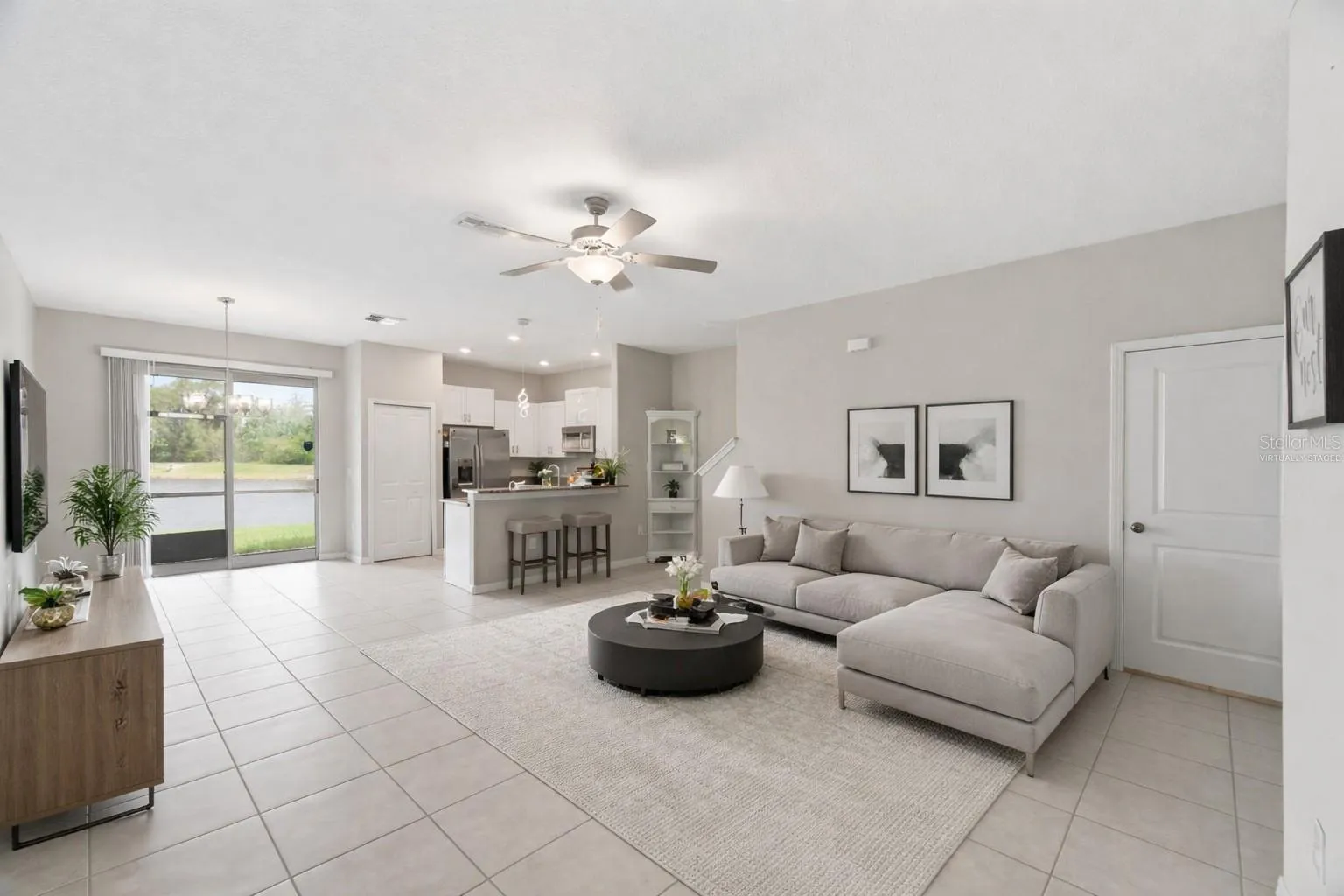 Virtually Staged Living Room.