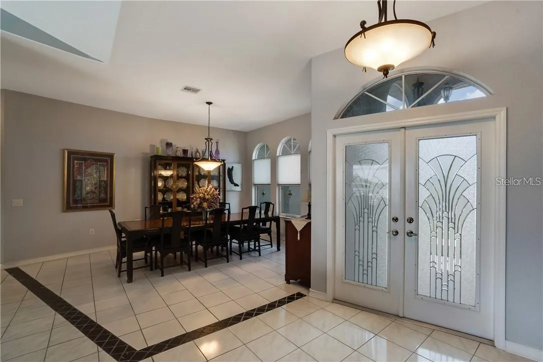 Front entry and dining