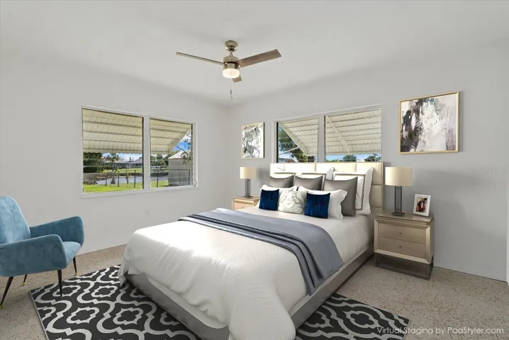 Virtual Staged Primary Bedroom