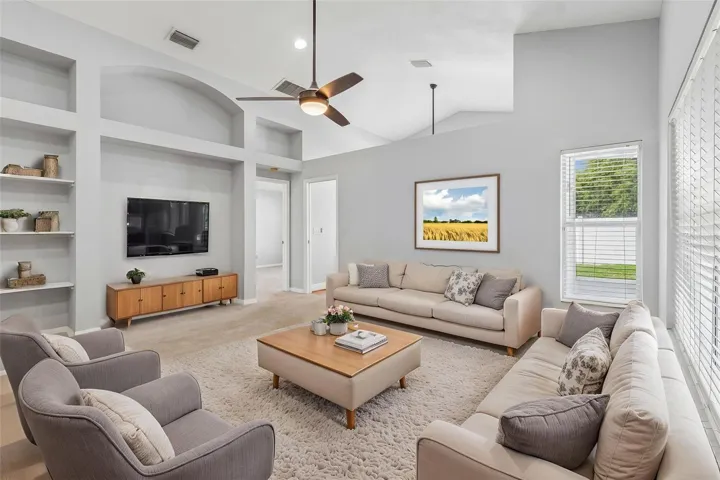 Virtually staged great room