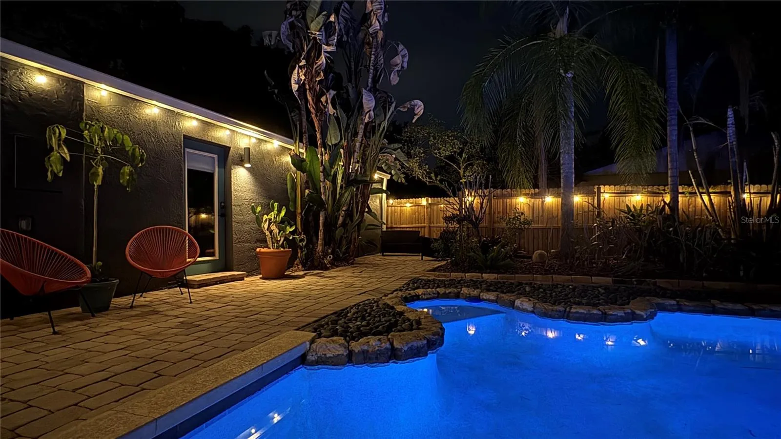 Night Pool View