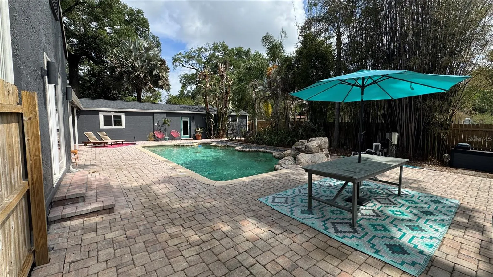 Resort style pool area
