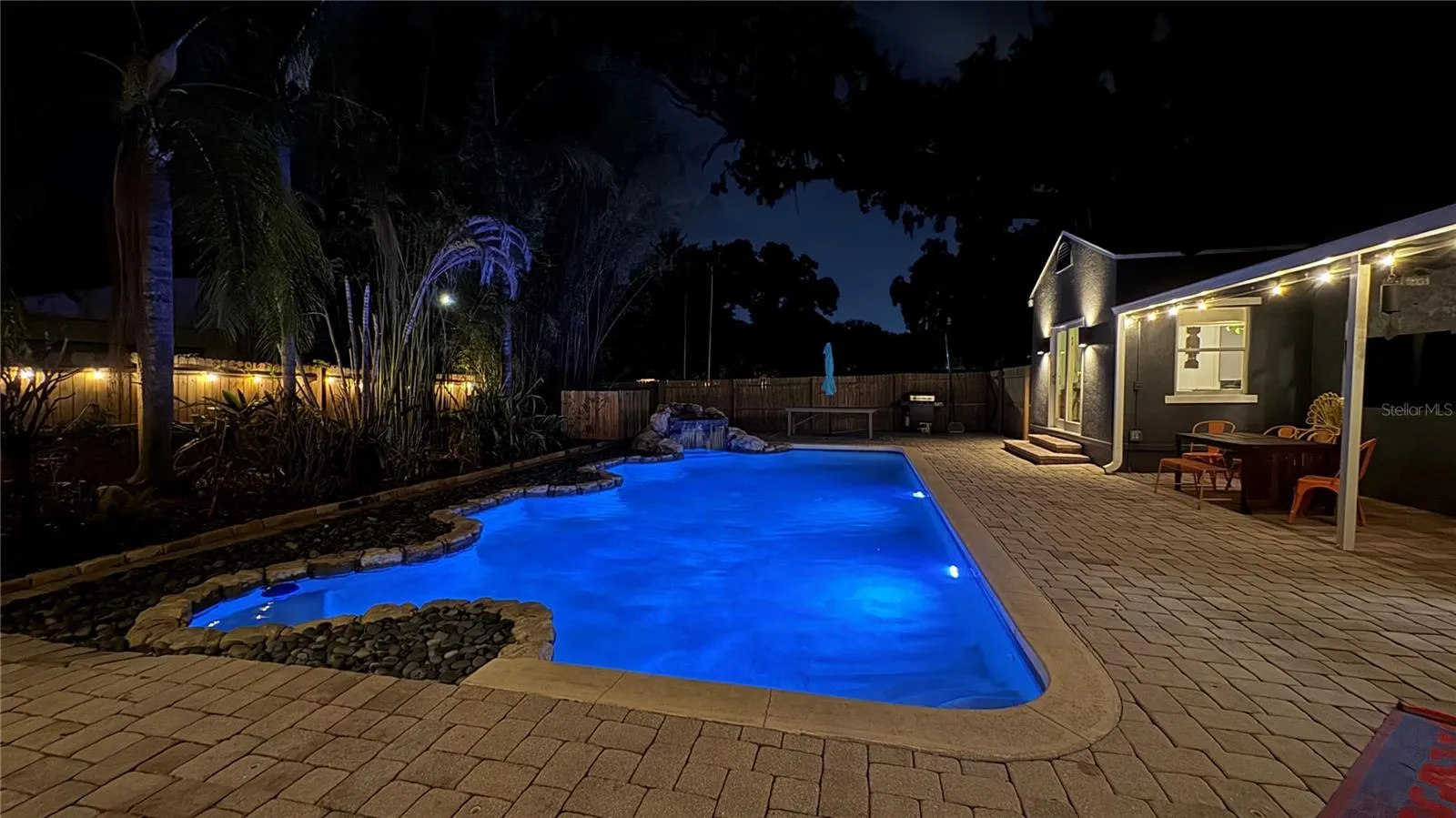 Night Pool View
