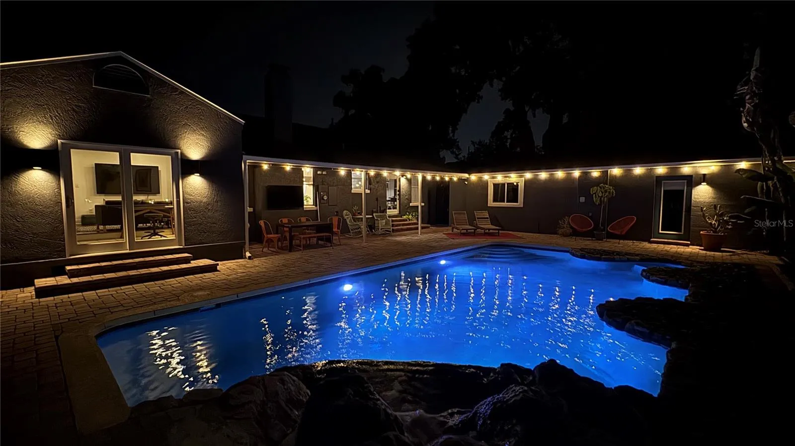 Night Pool View
