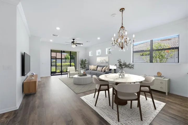 Alternative furniture layout for Great Room/Dining area