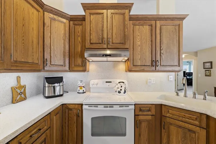 Kitchen has ample counter space.