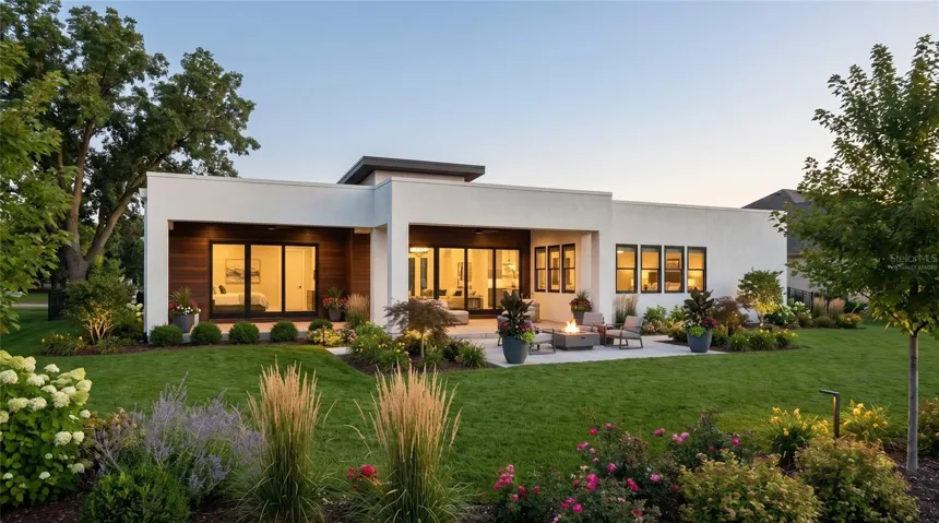 Rear Outdoor Living Area Virtually Staged