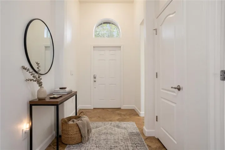 Virtually staged foyer